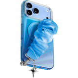 iPhone 18 Pro Max / 17 Pro Max LAUT NOVA GLOW Deksel med Stropp og Stjerne Smykke - MagSafe Kompatibel - Blå