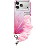 iPhone 18 Pro Max / 17 Pro Max LAUT NOVA GLOW Deksel med Stropp og Stjerne Smykke - MagSafe Kompatibel - Rosa