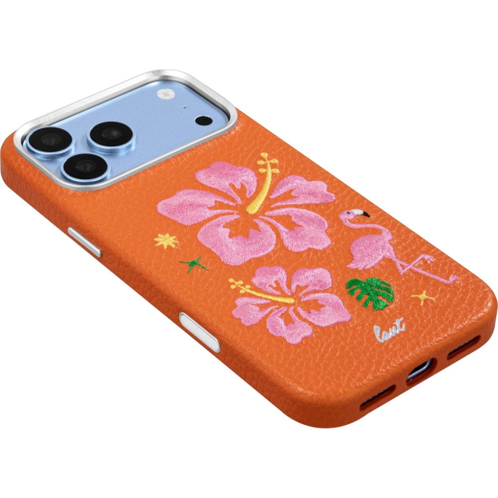 iPhone 18 Pro / 17 Pro LAUT TWINE EDGE Deksel med Stropp - MagSafe Kompatibel - Sunset Hibiscus