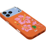 iPhone 18 Pro Max / 17 Pro Max LAUT TWINE EDGE Deksel med Stropp - MagSafe Kompatibel - Sunset Hibiscus