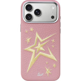 iPhone 18 Pro Max / 17 Pro Max LAUT TWINE EDGE Deksel med Stropp - MagSafe Kompatibel - Pink Crush Star