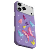 iPhone 18 Pro Max / 17 Pro Max LAUT TWINE EDGE Deksel med Stropp - MagSafe Kompatibel - Lilac Butterfly