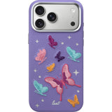 iPhone 18 Pro / 17 Pro LAUT TWINE EDGE Deksel med Stropp - MagSafe Kompatibel - Lilac Butterfly