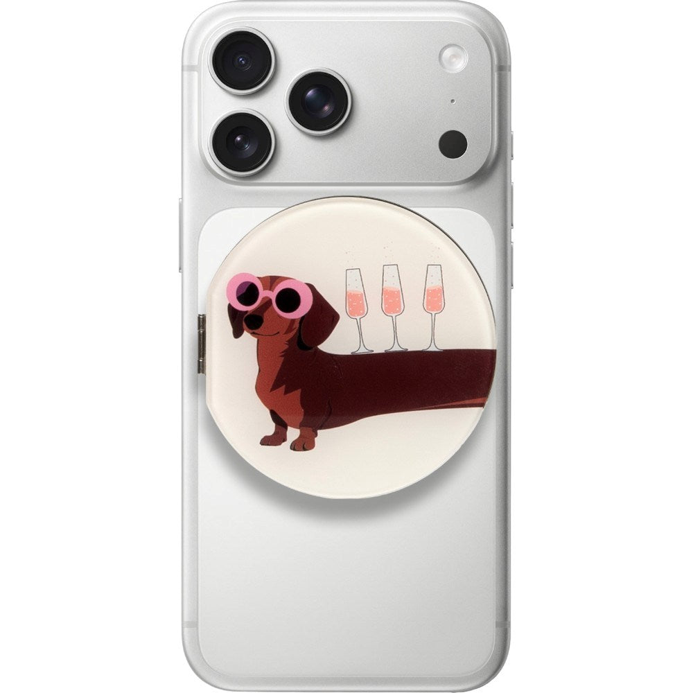 Mirror Stand for Mobil LAUT MAGMOJI - MagSafe Kompatibel - Dachshund Wine