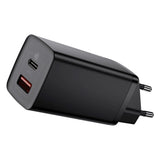 Baseus 65W GaN² Lite PD Vegglader USB-C & USB-A - Svart