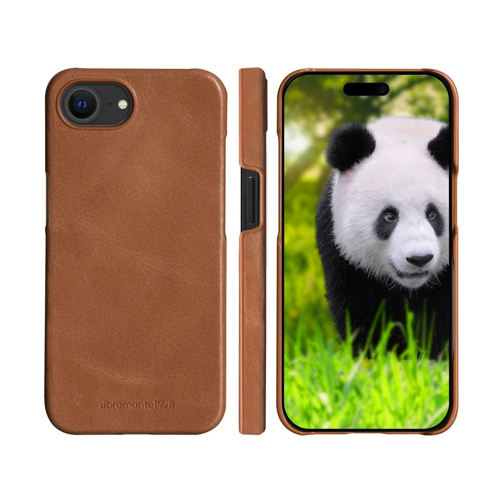 iPhone 16e dbramante1928 Lynge Ekte Skinn Magnet Flip-Deksel - Tan