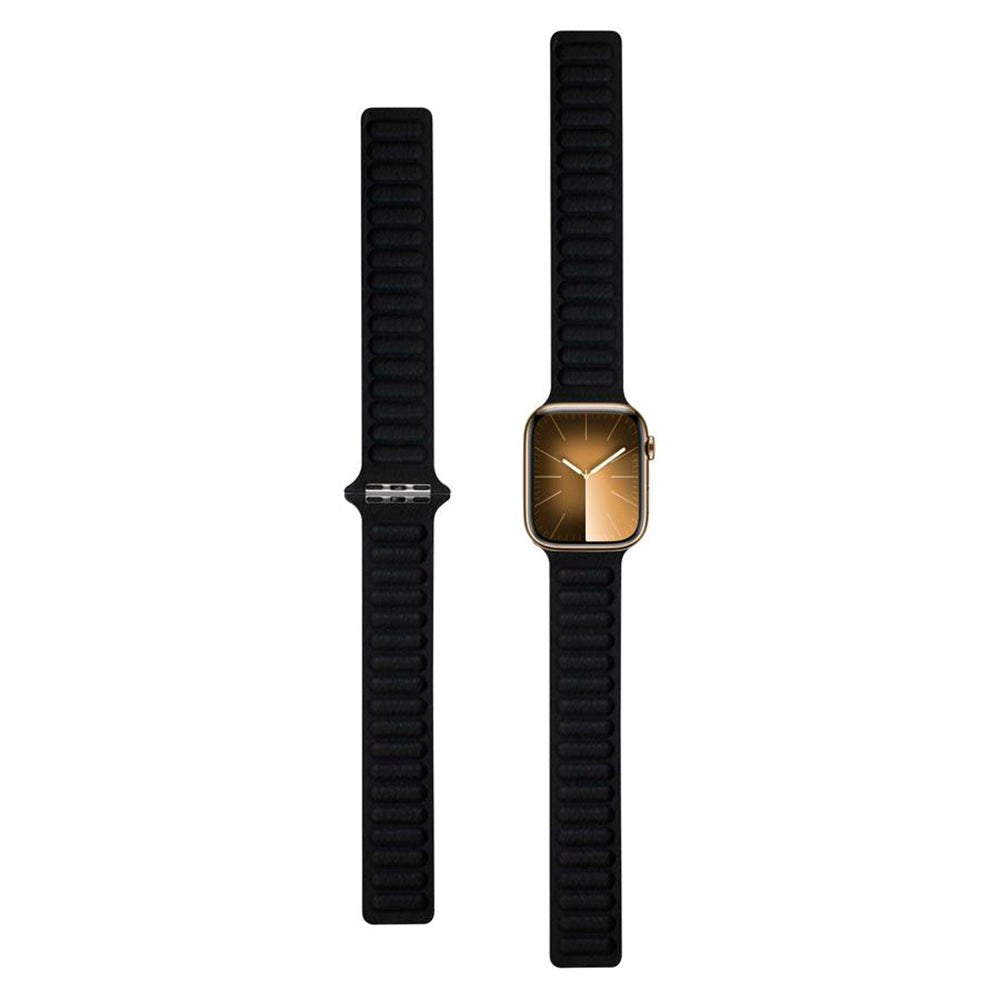 Lippa Apple Watch (38/40/SE/41/42mm) Magnetisk Skinnreim - Svart