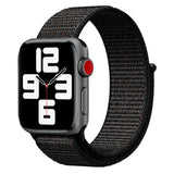 Apple Watch (38/40/SE/41/42mm) Lippa Nylonstropp - Svart