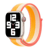 Apple Watch (38/40/SE/41/42mm) Lippa Nylonstropp - Hvit / Gul