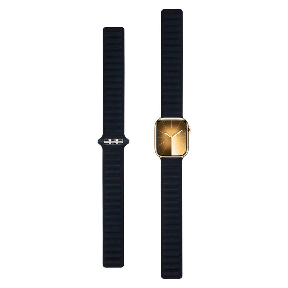 Apple Watch (38/40/SE/41/42mm) Magnetisk Lippa Finewoven Stropp - Svart