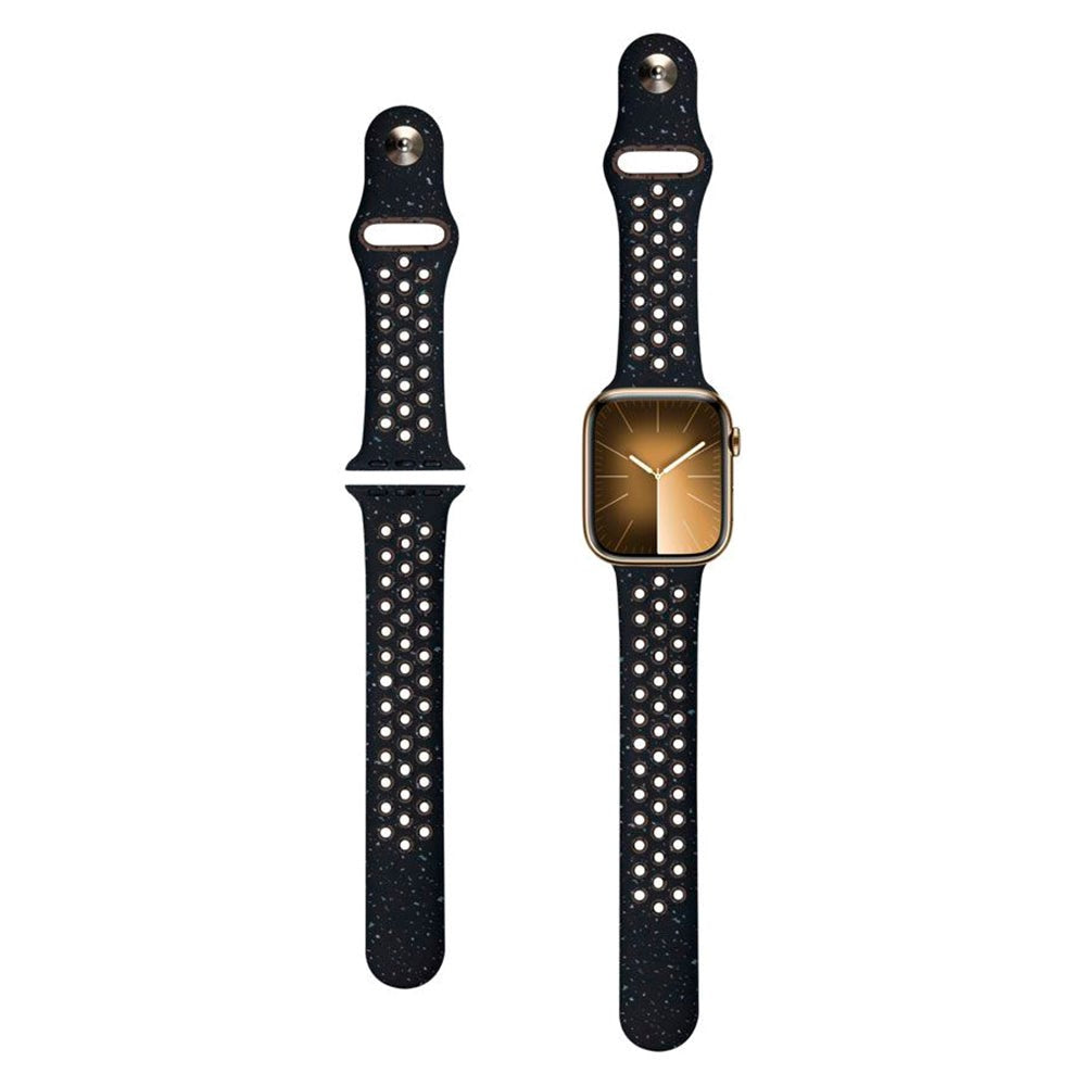 Apple Watch (38/40/SE/41/42mm) Silikonrem Lippa FLOUR - Svart