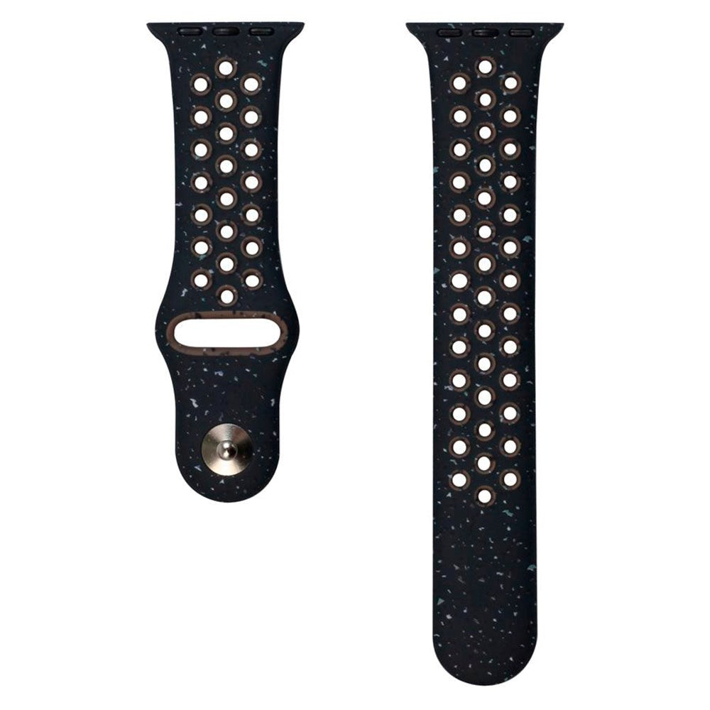 Apple Watch (42/44/SE/45/46/49mm) Silikonrem Lippa FLOUR - Svart