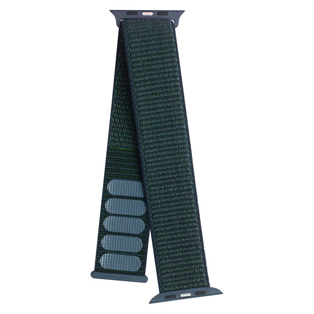 Apple Watch (38/40/SE/41/42mm) Lippa Nylonstropp - Blågrønn