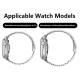 Lippa Apple Watch (38/40/SE/41/42mm) Rem i Rustfritt Stål - Sølv