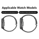 Lippa Apple Watch (42/44/SE/45/46/49mm) Rem i Rustfritt Stål - Svart