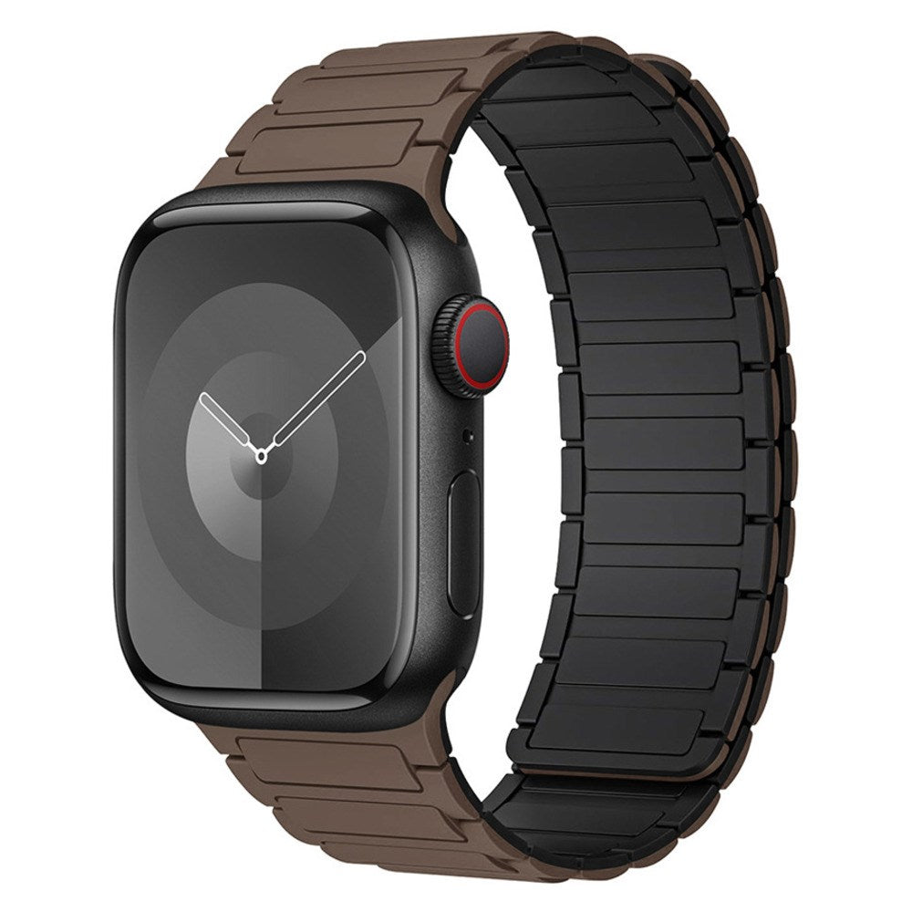 Apple Watch (38/40/41/42 mm) Lippa Magnetisk Silikonreim - Brun