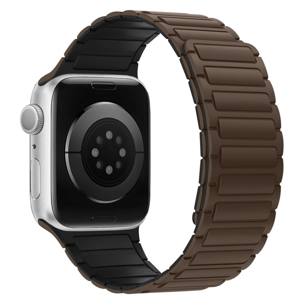Apple Watch (38/40/41/42 mm) Lippa Magnetisk Silikonreim - Brun
