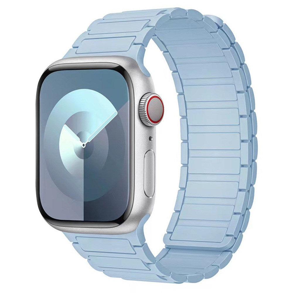 Apple Watch (38/40/41/42 mm) Lippa Magnetisk Silikonreim - Lyseblå