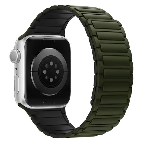 Apple Watch (38/40/41/42 mm) Lippa Magnetisk Silikonreim - Mørkegrønn