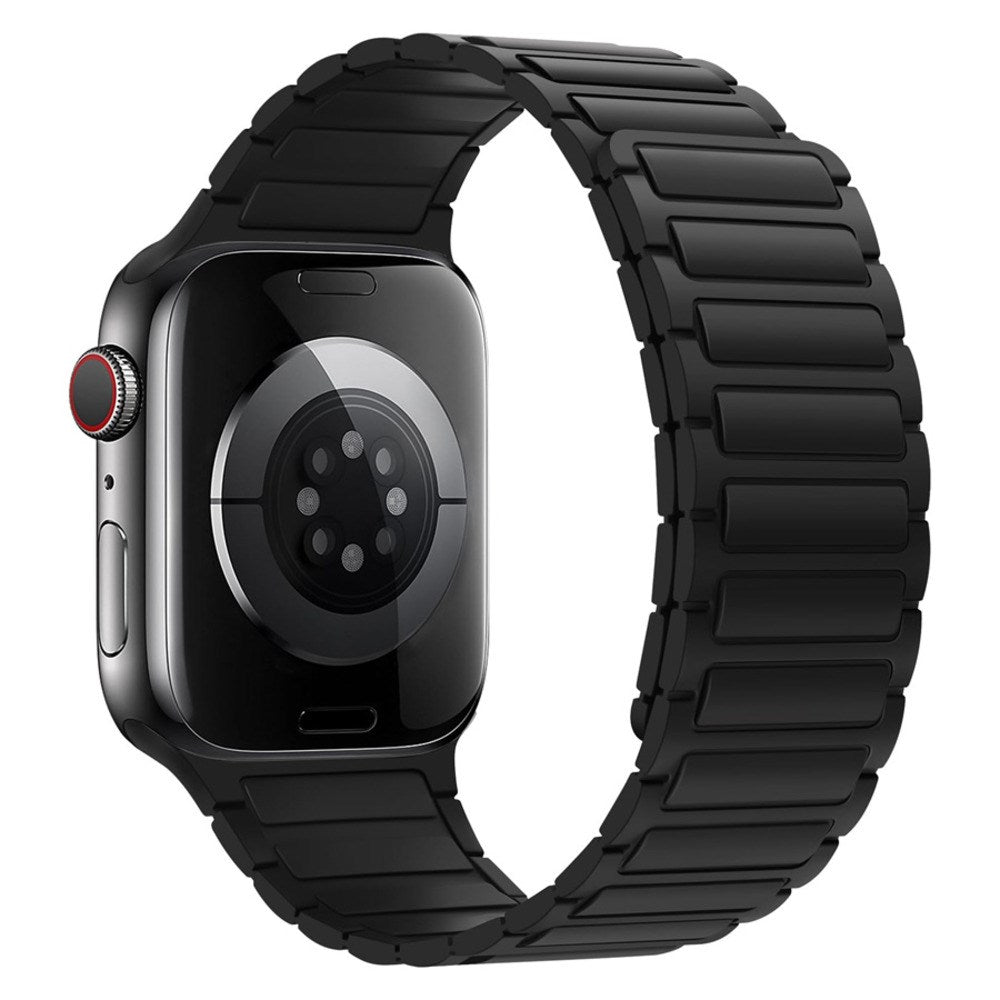Apple Watch (42/44/45/46/49 mm) Lippa Magnetisk Silikonreim - Svart