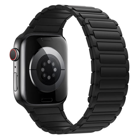 Apple Watch (42/44/45/46/49 mm) Lippa Magnetisk Silikonreim - Svart