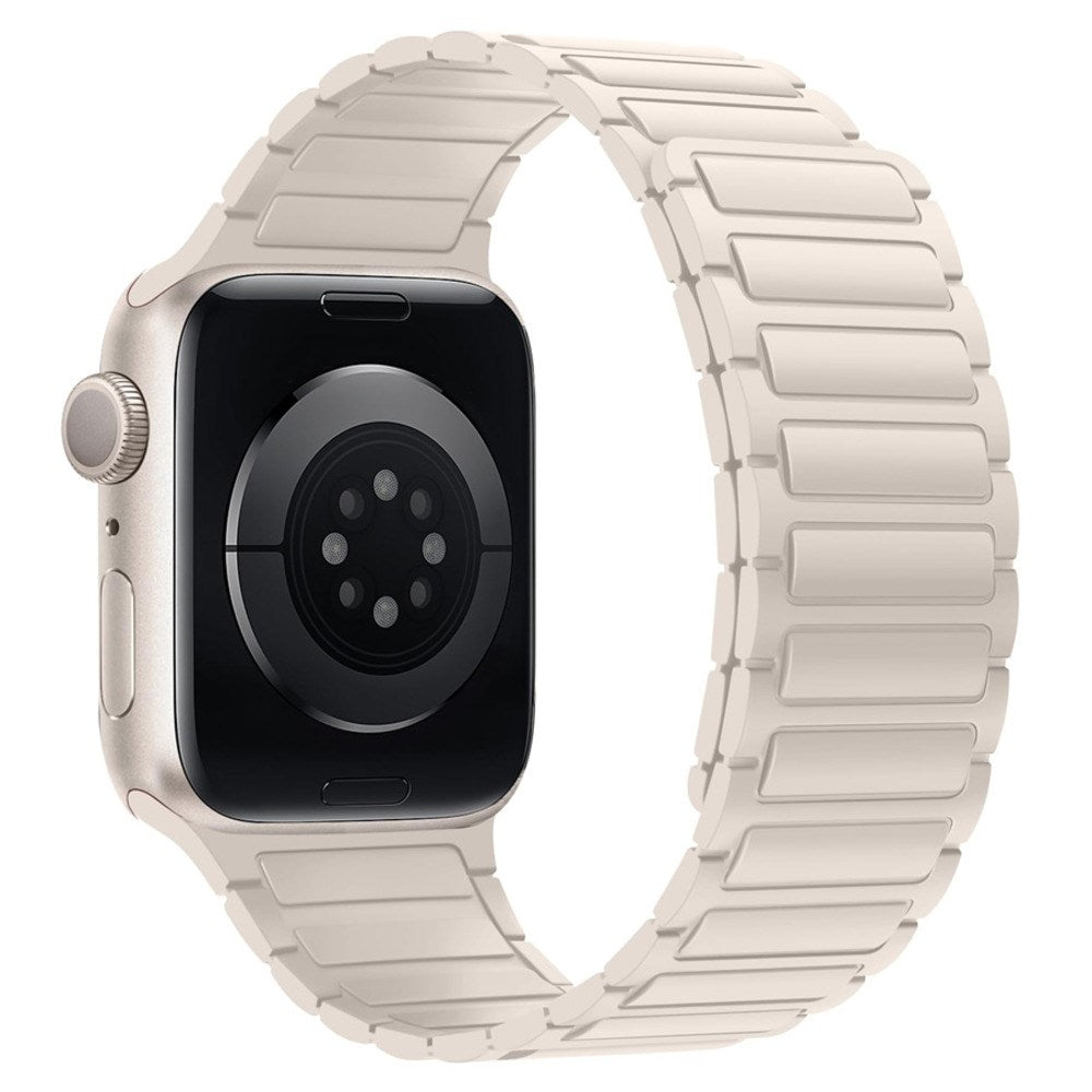 Apple Watch (42/44/45/46/49 mm) Lippa Magnetisk Silikonreim - Hvit