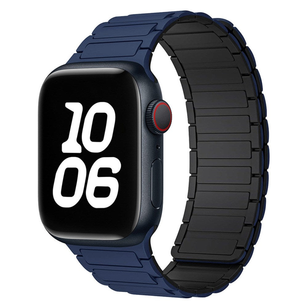 Apple Watch (42/44/45/46/49 mm) Lippa Magnetisk Silikonreim - Mørkeblå