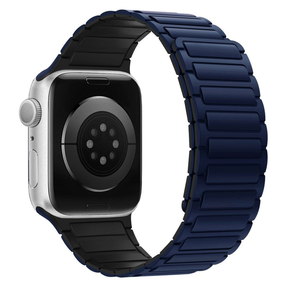 Apple Watch (42/44/45/46/49 mm) Lippa Magnetisk Silikonreim - Mørkeblå