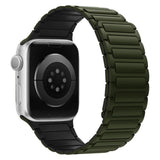 Apple Watch (42/44/45/46/49 mm) Lippa Magnetisk Silikonreim - Mørkegrønn