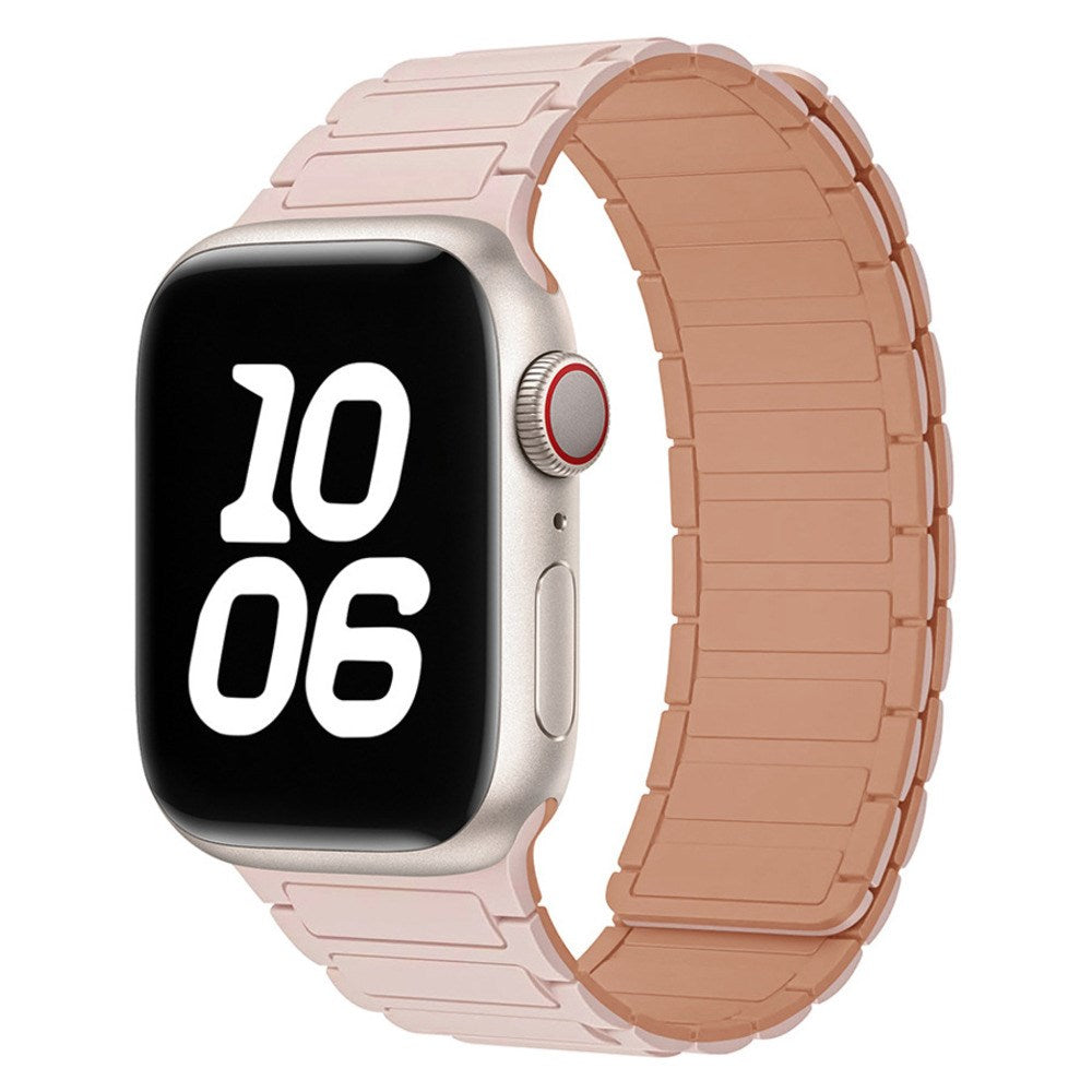 Apple Watch (42/44/45/46/49 mm) Lippa Magnetisk Silikonreim - Pink