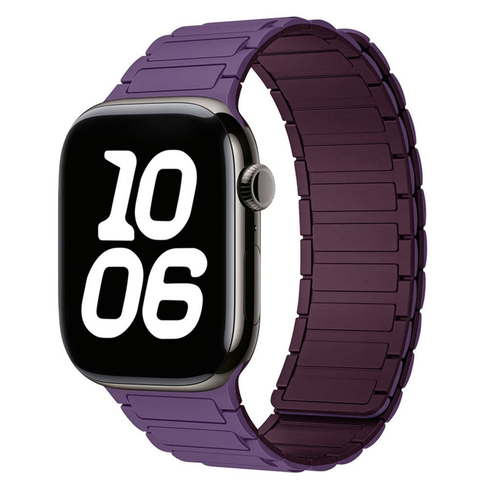 Apple Watch (42/44/45/46/49 mm) Lippa Magnetisk Silikonreim - Lilla