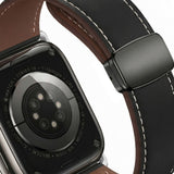 Apple Watch (38/40/41/42 mm) Lippa Magnetisk Klokkerem i Kunstskinn - Svart