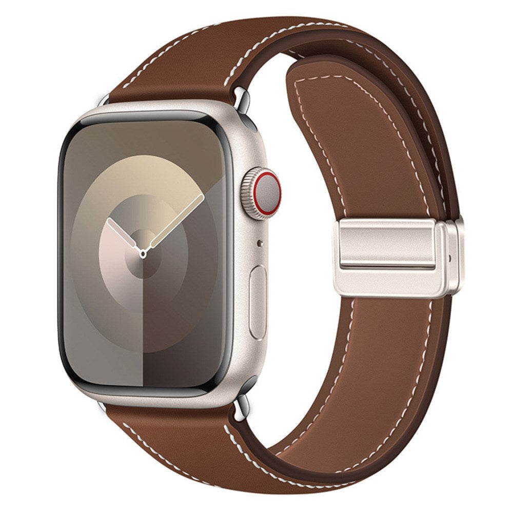 Apple Watch (38/40/41/42 mm) Lippa Magnetisk Klokkerem i Kunstskinn - Brun