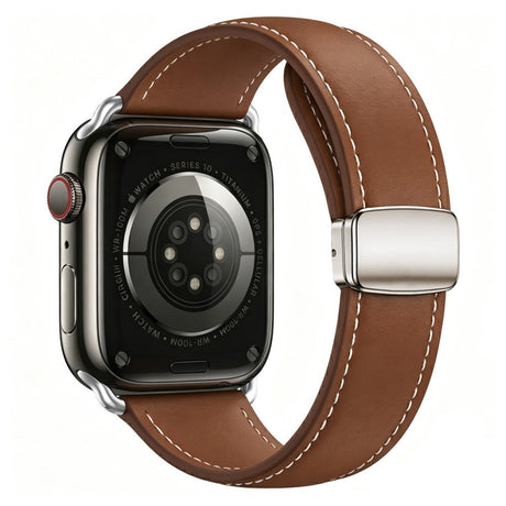 Apple Watch (38/40/41/42 mm) Lippa Magnetisk Klokkerem i Kunstskinn - Brun