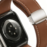 Apple Watch (38/40/41/42 mm) Lippa Magnetisk Klokkerem i Kunstskinn - Brun