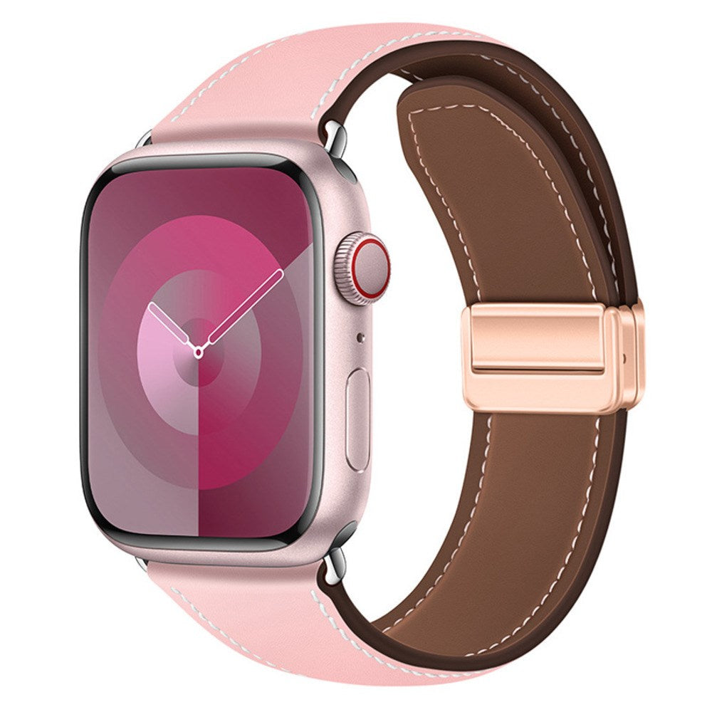 Apple Watch (38/40/41/42 mm) Lippa Magnetisk Klokkerem i Kunstskinn - Rosa