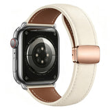 Apple Watch (38/40/41/42 mm) Lippa Magnetisk Klokkerem i Kunstskinn - Beige