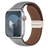 Apple Watch (38/40/41/42 mm) Lippa Magnetisk Klokkerem i Kunstskinn - Grå