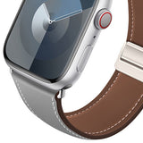 Apple Watch (38/40/41/42 mm) Lippa Magnetisk Klokkerem i Kunstskinn - Grå