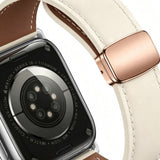 Apple Watch (42/44/45/46/49 mm) Lippa Magnetisk Klokkerem i Kunstskinn - Beige