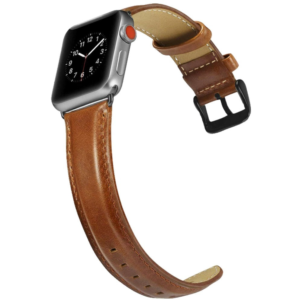 Apple Watch (38/40/41/42 mm) Lippa Klokkerem i Kunstskinn - Brun