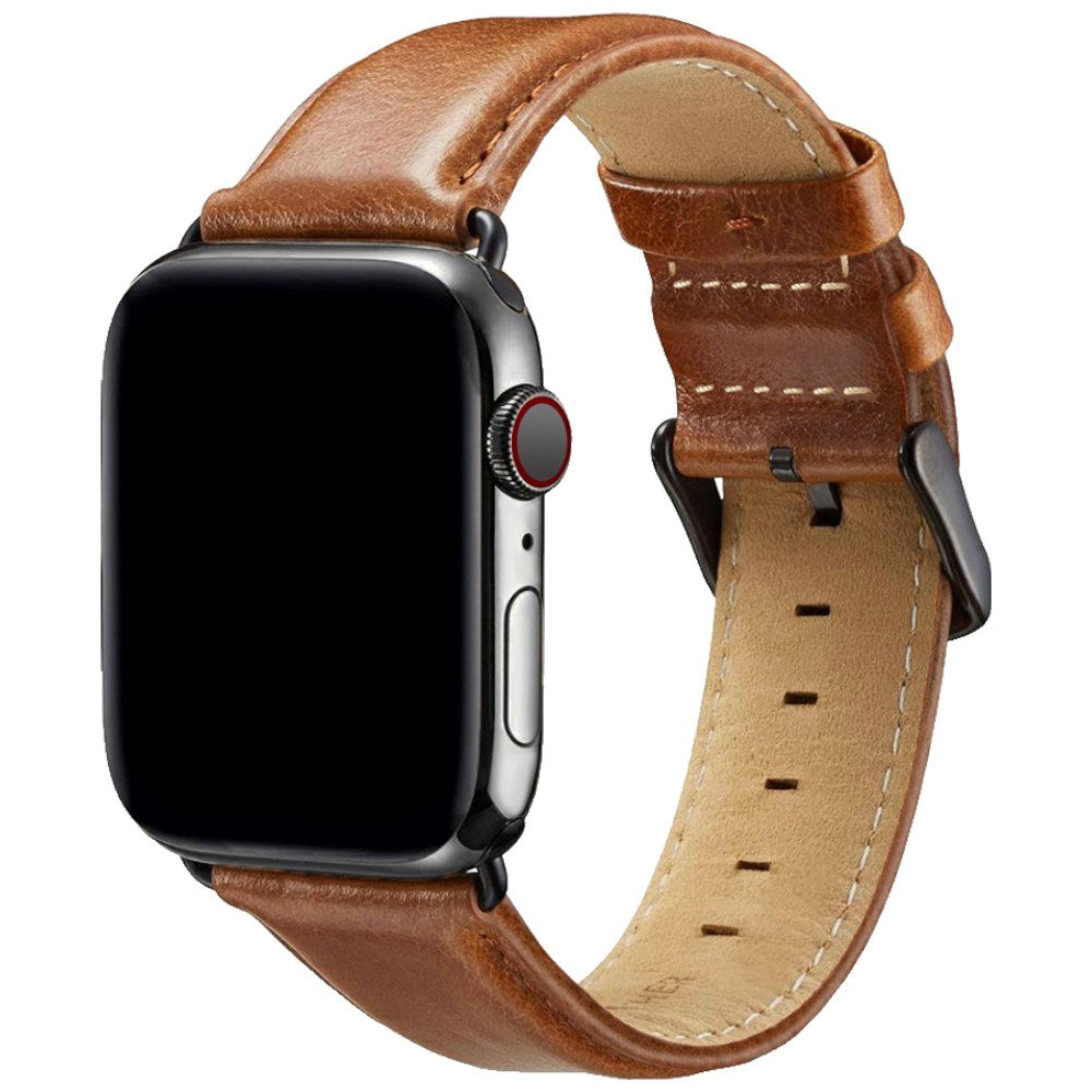 Apple Watch (38/40/41/42 mm) Lippa Klokkerem i Kunstskinn - Brun