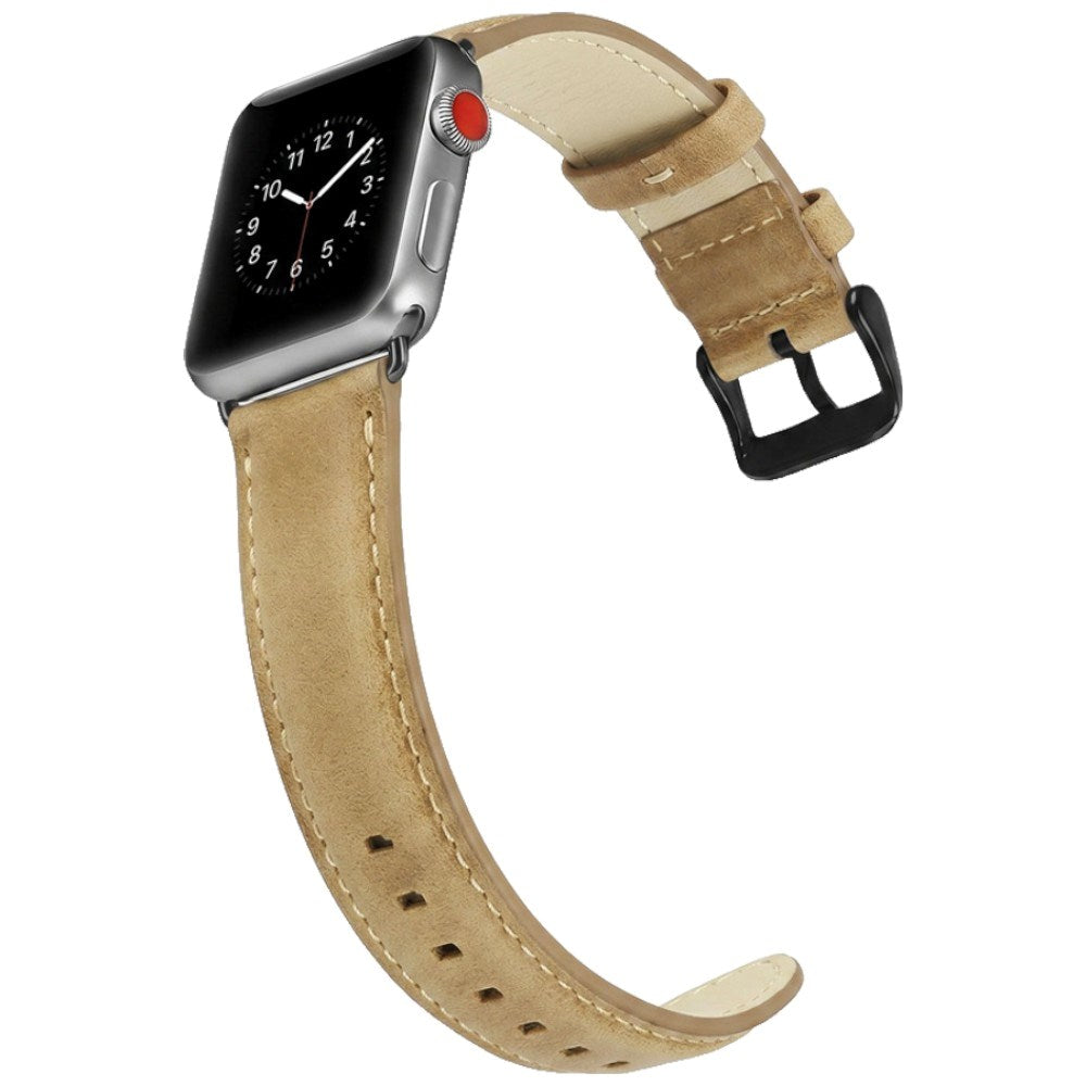 Apple Watch (38/40/41/42 mm) Lippa Klokkerem i Kunstskinn - Lysebrun