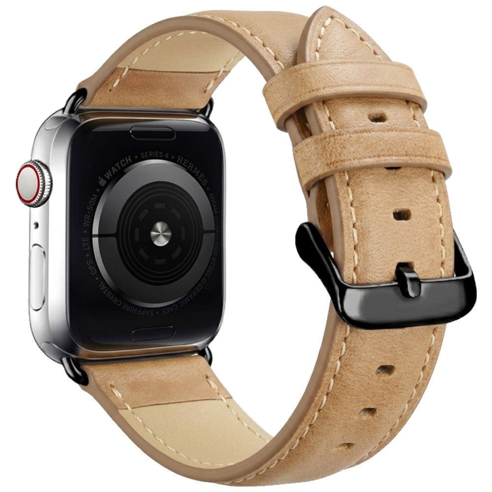 Apple Watch (38/40/41/42 mm) Lippa Klokkerem i Kunstskinn - Lysebrun