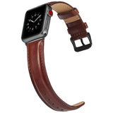 Apple Watch (38/40/41/42 mm) Lippa Klokkerem i Kunstskinn - Mørkebrun