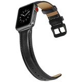 Apple Watch (42/44/45/46/49 mm) Lippa Klokkerem i Kunstskinn - Svart