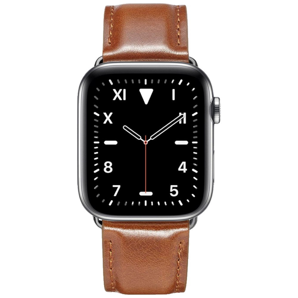 Apple Watch (42/44/45/46/49 mm) Lippa Klokkerem i Kunstskinn - Brun