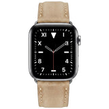 Apple Watch (42/44/45/46/49 mm) Lippa Klokkerem i Kunstskinn - Lysebrun