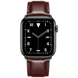 Apple Watch (42/44/45/46/49 mm) Lippa Klokkerem i Kunstskinn - Mørkebrun