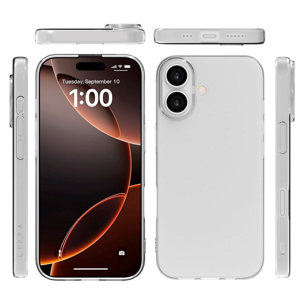iPhone 17 Lippa Slim Fleksibelt Plast Deksel - Gjennomsiktig